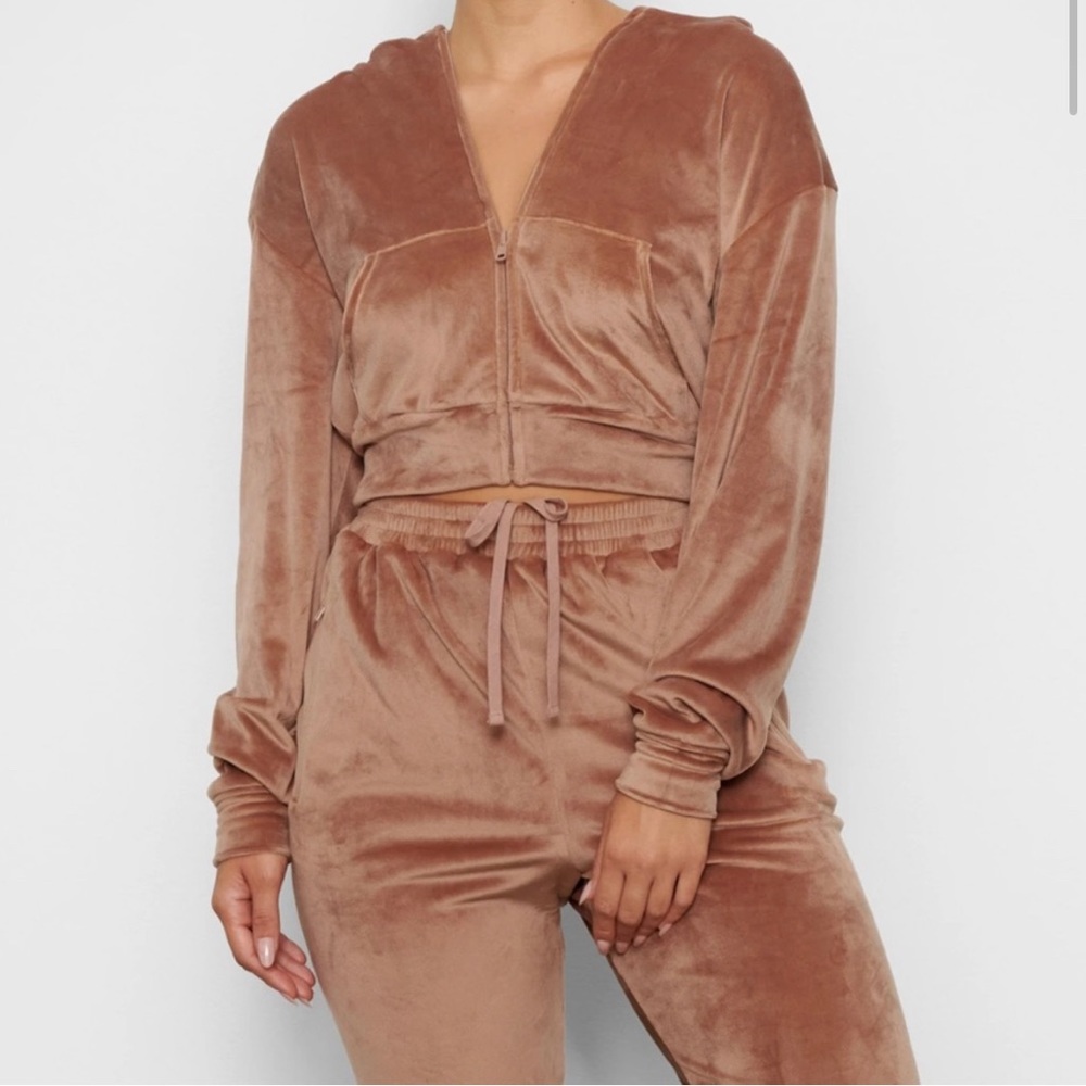 Skims Brand Sienna Velour Jogger Set Size S
